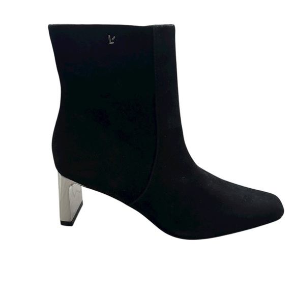NEW Larroude Alexis Boots Suede Metallic Heel Side Zip size 7.5 - Picture 5 of 11